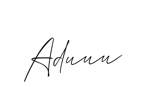 Similarly Allison_Script is the best handwritten signature design. Signature creator online .You can use it as an online autograph creator for name Aduuu. Aduuu signature style 2 images and pictures png