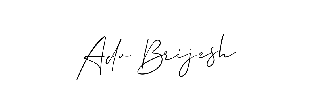 Design your own signature with our free online signature maker. With this signature software, you can create a handwritten (Allison_Script) signature for name Adv Brijesh. Adv Brijesh signature style 2 images and pictures png