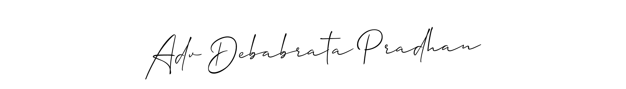 How to make Adv Debabrata Pradhan name signature. Use Allison_Script style for creating short signs online. This is the latest handwritten sign. Adv Debabrata Pradhan signature style 2 images and pictures png
