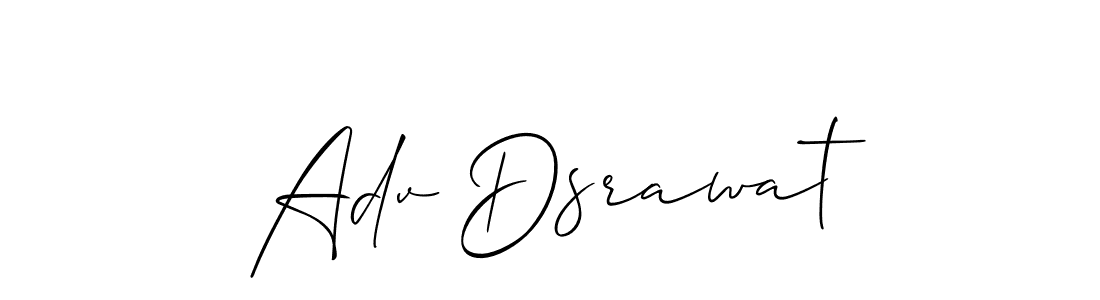 Make a beautiful signature design for name Adv Dsrawat. With this signature (Allison_Script) style, you can create a handwritten signature for free. Adv Dsrawat signature style 2 images and pictures png