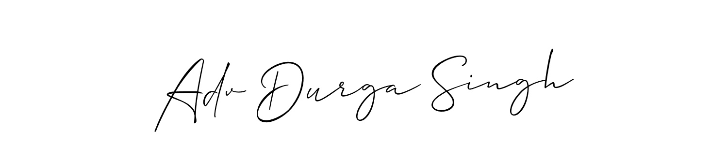 How to make Adv Durga Singh name signature. Use Allison_Script style for creating short signs online. This is the latest handwritten sign. Adv Durga Singh signature style 2 images and pictures png