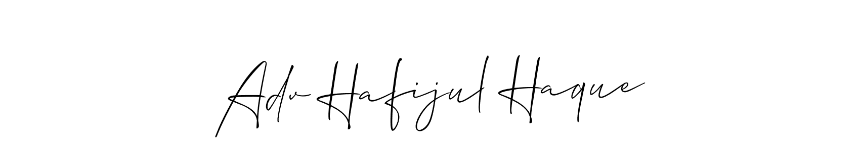 Also You can easily find your signature by using the search form. We will create Adv Hafijul Haque name handwritten signature images for you free of cost using Allison_Script sign style. Adv Hafijul Haque signature style 2 images and pictures png