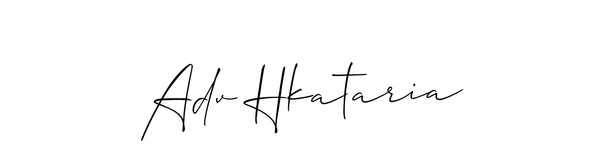 Allison_Script is a professional signature style that is perfect for those who want to add a touch of class to their signature. It is also a great choice for those who want to make their signature more unique. Get Adv Hkataria name to fancy signature for free. Adv Hkataria signature style 2 images and pictures png