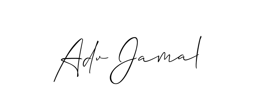 Allison_Script is a professional signature style that is perfect for those who want to add a touch of class to their signature. It is also a great choice for those who want to make their signature more unique. Get Adv Jamal name to fancy signature for free. Adv Jamal signature style 2 images and pictures png