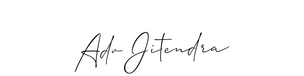 Allison_Script is a professional signature style that is perfect for those who want to add a touch of class to their signature. It is also a great choice for those who want to make their signature more unique. Get Adv Jitendra name to fancy signature for free. Adv Jitendra signature style 2 images and pictures png