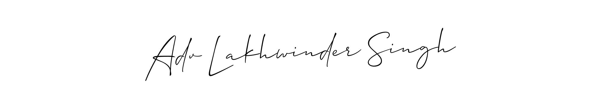 Adv Lakhwinder Singh stylish signature style. Best Handwritten Sign (Allison_Script) for my name. Handwritten Signature Collection Ideas for my name Adv Lakhwinder Singh. Adv Lakhwinder Singh signature style 2 images and pictures png