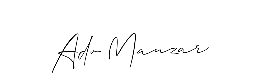 Allison_Script is a professional signature style that is perfect for those who want to add a touch of class to their signature. It is also a great choice for those who want to make their signature more unique. Get Adv Manzar name to fancy signature for free. Adv Manzar signature style 2 images and pictures png