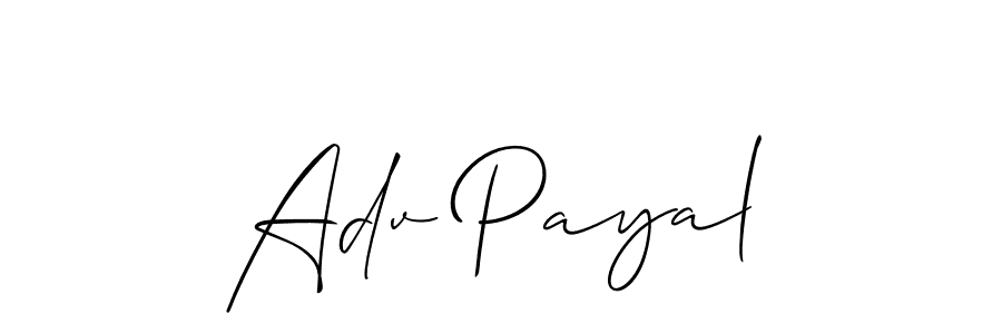 The best way (Allison_Script) to make a short signature is to pick only two or three words in your name. The name Adv Payal include a total of six letters. For converting this name. Adv Payal signature style 2 images and pictures png