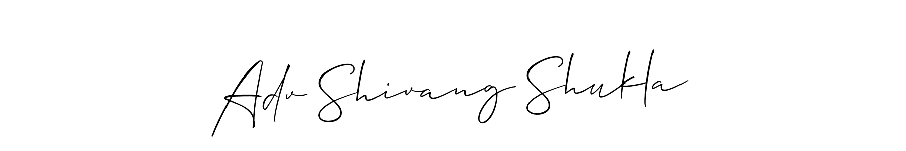 How to make Adv Shivang Shukla name signature. Use Allison_Script style for creating short signs online. This is the latest handwritten sign. Adv Shivang Shukla signature style 2 images and pictures png