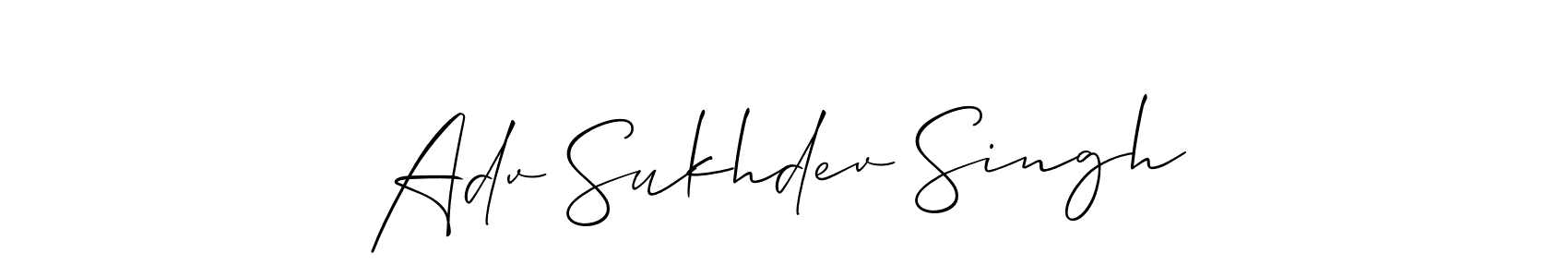 Allison_Script is a professional signature style that is perfect for those who want to add a touch of class to their signature. It is also a great choice for those who want to make their signature more unique. Get Adv Sukhdev Singh name to fancy signature for free. Adv Sukhdev Singh signature style 2 images and pictures png