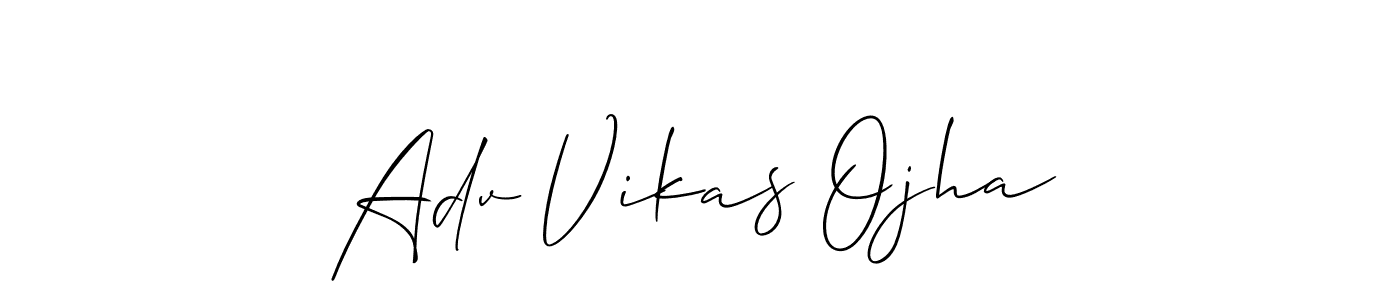 Similarly Allison_Script is the best handwritten signature design. Signature creator online .You can use it as an online autograph creator for name Adv Vikas Ojha. Adv Vikas Ojha signature style 2 images and pictures png