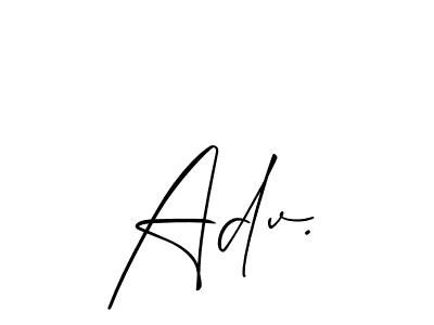 How to make Adv. name signature. Use Allison_Script style for creating short signs online. This is the latest handwritten sign. Adv. signature style 2 images and pictures png