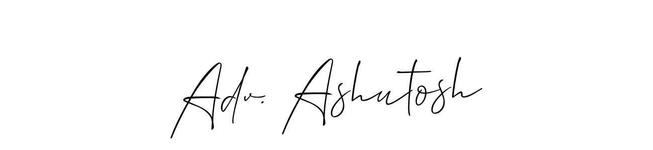 Also we have Adv. Ashutosh name is the best signature style. Create professional handwritten signature collection using Allison_Script autograph style. Adv. Ashutosh signature style 2 images and pictures png