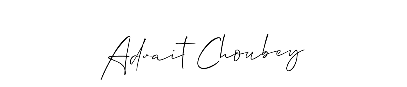 Allison_Script is a professional signature style that is perfect for those who want to add a touch of class to their signature. It is also a great choice for those who want to make their signature more unique. Get Advait Choubey name to fancy signature for free. Advait Choubey signature style 2 images and pictures png
