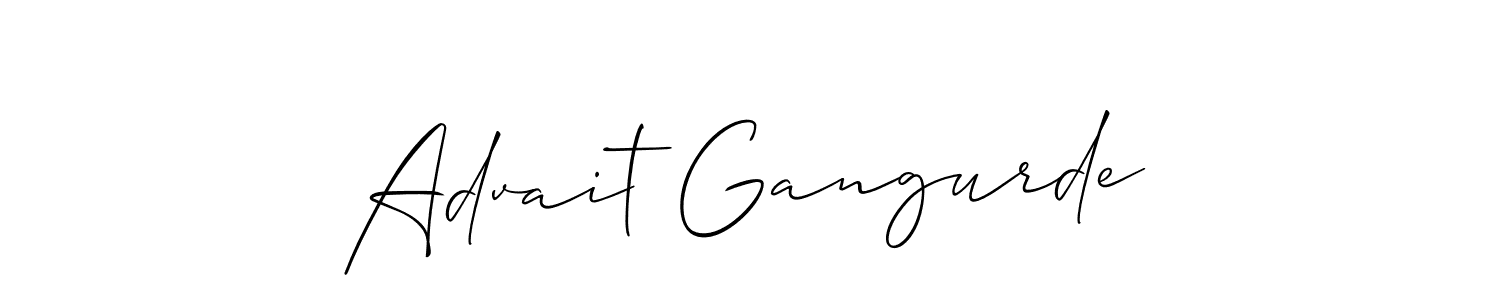 Design your own signature with our free online signature maker. With this signature software, you can create a handwritten (Allison_Script) signature for name Advait Gangurde. Advait Gangurde signature style 2 images and pictures png