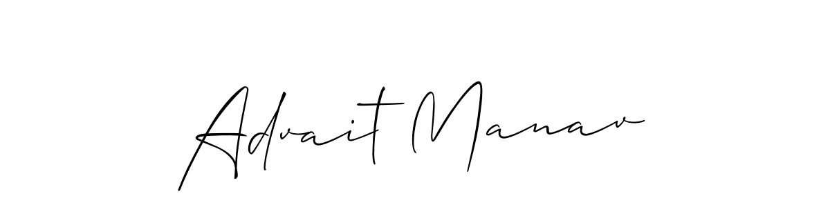 Also we have Advait Manav name is the best signature style. Create professional handwritten signature collection using Allison_Script autograph style. Advait Manav signature style 2 images and pictures png