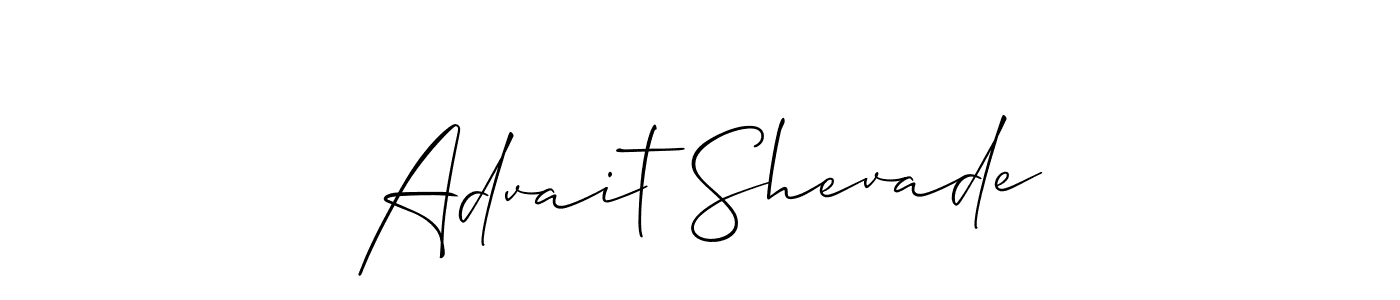 Advait Shevade stylish signature style. Best Handwritten Sign (Allison_Script) for my name. Handwritten Signature Collection Ideas for my name Advait Shevade. Advait Shevade signature style 2 images and pictures png