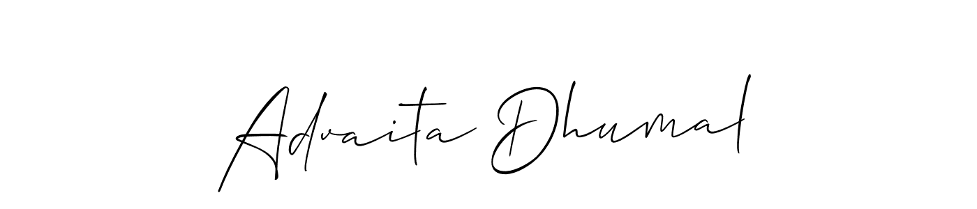 Advaita Dhumal stylish signature style. Best Handwritten Sign (Allison_Script) for my name. Handwritten Signature Collection Ideas for my name Advaita Dhumal. Advaita Dhumal signature style 2 images and pictures png