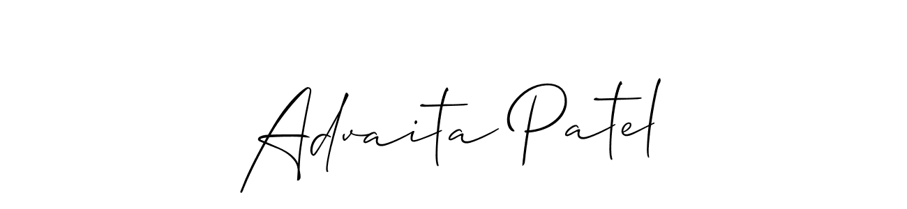 Use a signature maker to create a handwritten signature online. With this signature software, you can design (Allison_Script) your own signature for name Advaita Patel. Advaita Patel signature style 2 images and pictures png