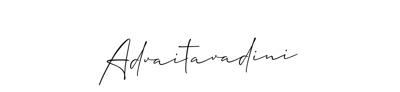 Also we have Advaitavadini name is the best signature style. Create professional handwritten signature collection using Allison_Script autograph style. Advaitavadini signature style 2 images and pictures png