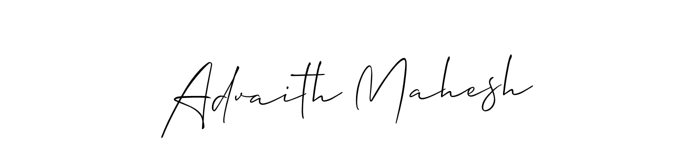 It looks lik you need a new signature style for name Advaith Mahesh. Design unique handwritten (Allison_Script) signature with our free signature maker in just a few clicks. Advaith Mahesh signature style 2 images and pictures png