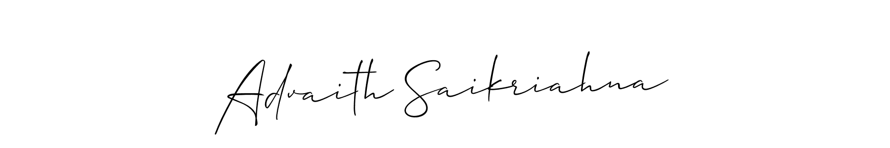 Also You can easily find your signature by using the search form. We will create Advaith Saikriahna name handwritten signature images for you free of cost using Allison_Script sign style. Advaith Saikriahna signature style 2 images and pictures png