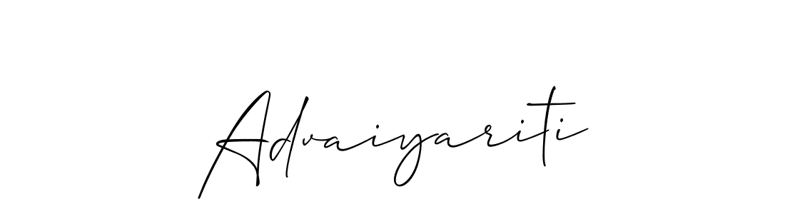 Check out images of Autograph of Advaiyariti name. Actor Advaiyariti Signature Style. Allison_Script is a professional sign style online. Advaiyariti signature style 2 images and pictures png