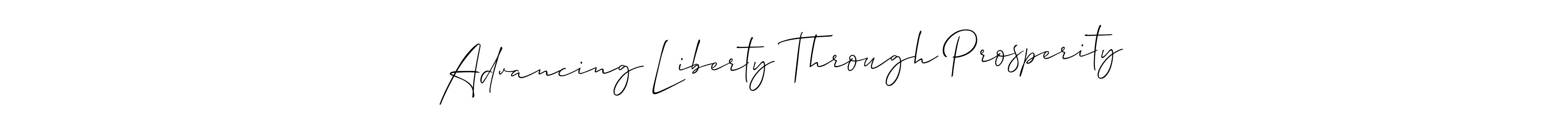 Use a signature maker to create a handwritten signature online. With this signature software, you can design (Allison_Script) your own signature for name Advancing Liberty Through Prosperity™. Advancing Liberty Through Prosperity™ signature style 2 images and pictures png