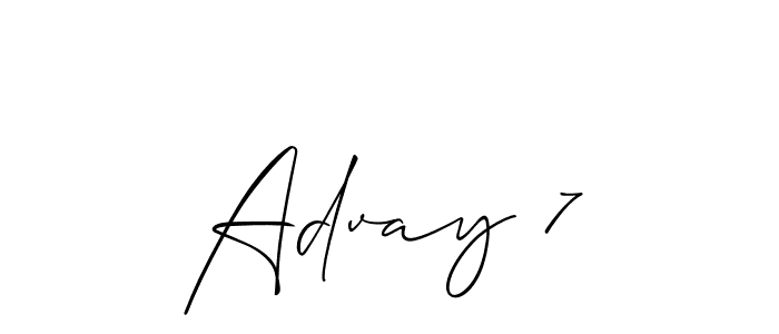 if you are searching for the best signature style for your name Advay 7. so please give up your signature search. here we have designed multiple signature styles  using Allison_Script. Advay 7 signature style 2 images and pictures png