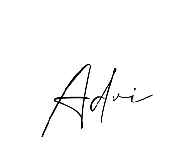 How to make Advi signature? Allison_Script is a professional autograph style. Create handwritten signature for Advi name. Advi signature style 2 images and pictures png