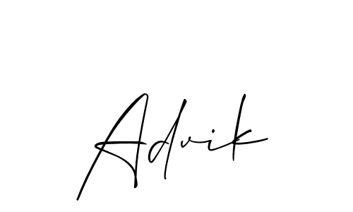 How to make Advik signature? Allison_Script is a professional autograph style. Create handwritten signature for Advik name. Advik signature style 2 images and pictures png