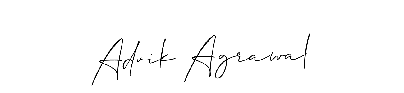 How to make Advik Agrawal signature? Allison_Script is a professional autograph style. Create handwritten signature for Advik Agrawal name. Advik Agrawal signature style 2 images and pictures png