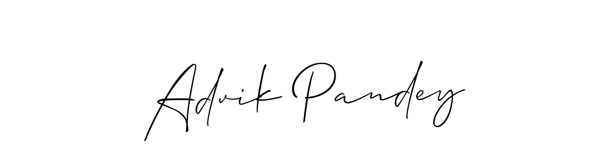 Advik Pandey stylish signature style. Best Handwritten Sign (Allison_Script) for my name. Handwritten Signature Collection Ideas for my name Advik Pandey. Advik Pandey signature style 2 images and pictures png