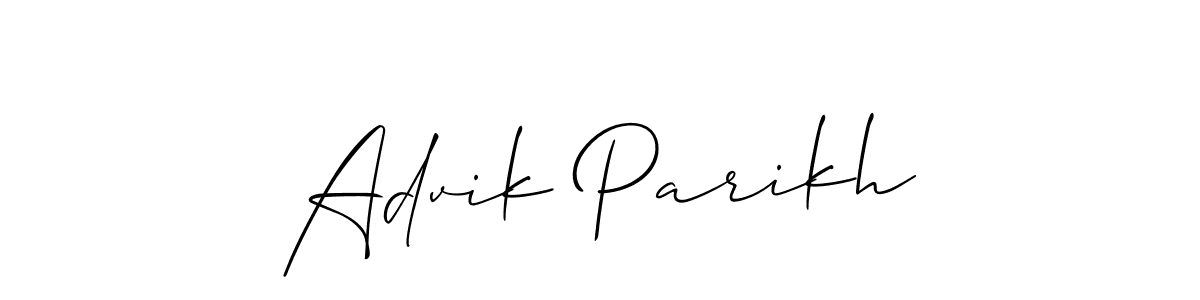 How to Draw Advik Parikh signature style? Allison_Script is a latest design signature styles for name Advik Parikh. Advik Parikh signature style 2 images and pictures png
