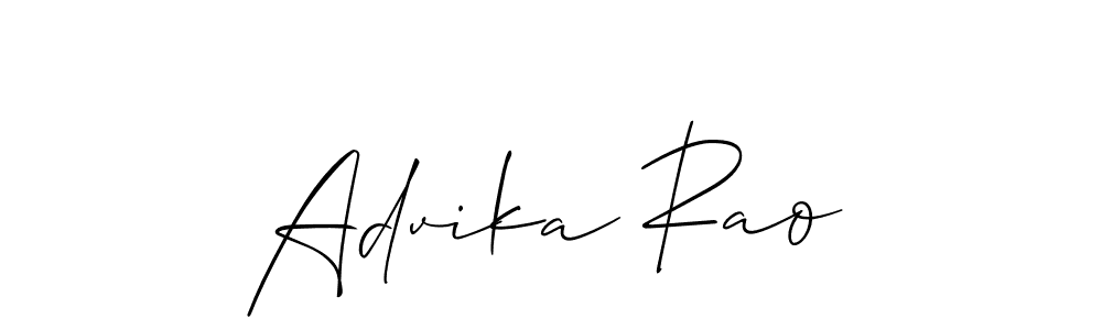 Create a beautiful signature design for name Advika Rao. With this signature (Allison_Script) fonts, you can make a handwritten signature for free. Advika Rao signature style 2 images and pictures png