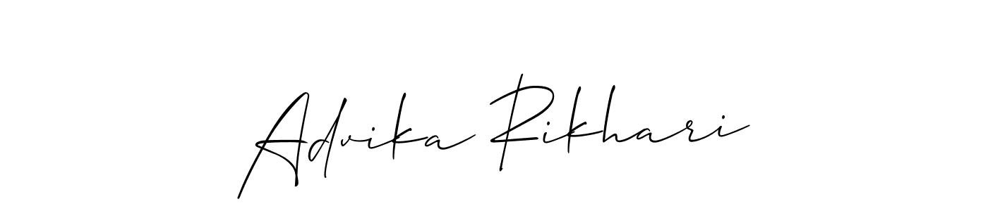 It looks lik you need a new signature style for name Advika Rikhari. Design unique handwritten (Allison_Script) signature with our free signature maker in just a few clicks. Advika Rikhari signature style 2 images and pictures png