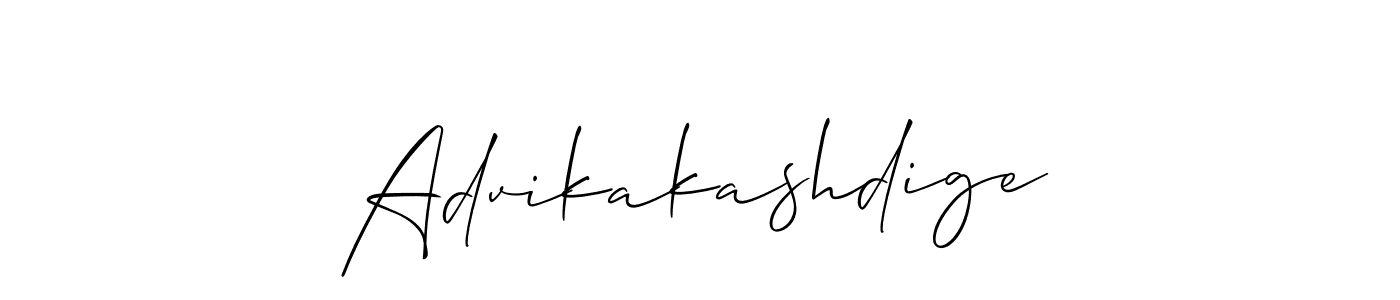 You should practise on your own different ways (Allison_Script) to write your name (Advikakashdige) in signature. don't let someone else do it for you. Advikakashdige signature style 2 images and pictures png