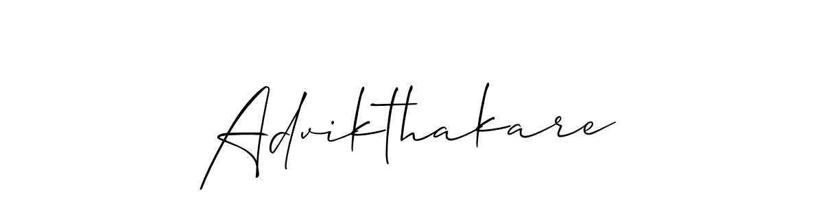 Also we have Advikthakare name is the best signature style. Create professional handwritten signature collection using Allison_Script autograph style. Advikthakare signature style 2 images and pictures png