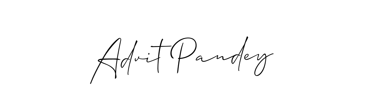 Make a short Advit Pandey signature style. Manage your documents anywhere anytime using Allison_Script. Create and add eSignatures, submit forms, share and send files easily. Advit Pandey signature style 2 images and pictures png