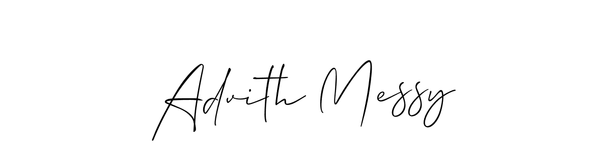 How to make Advith Messy name signature. Use Allison_Script style for creating short signs online. This is the latest handwritten sign. Advith Messy signature style 2 images and pictures png