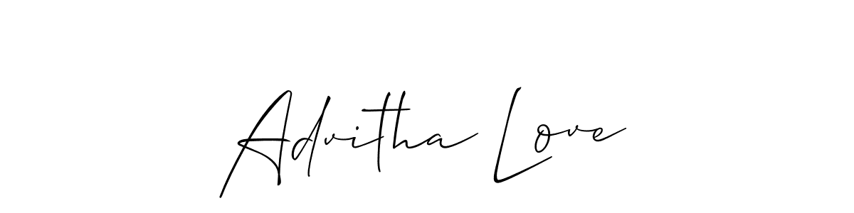 Create a beautiful signature design for name Advitha Love. With this signature (Allison_Script) fonts, you can make a handwritten signature for free. Advitha Love signature style 2 images and pictures png