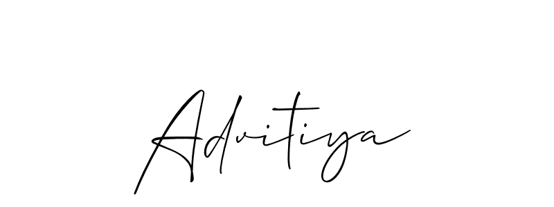 How to make Advitiya name signature. Use Allison_Script style for creating short signs online. This is the latest handwritten sign. Advitiya signature style 2 images and pictures png