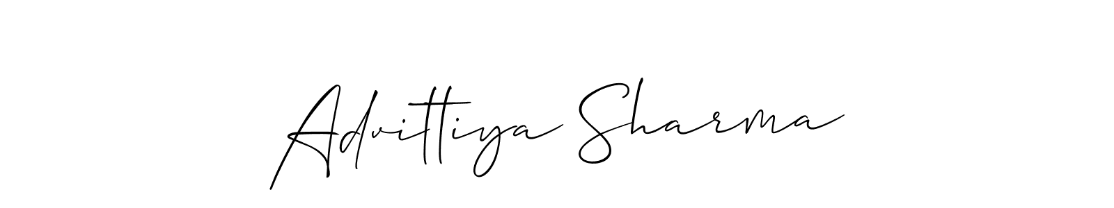 Advittiya Sharma stylish signature style. Best Handwritten Sign (Allison_Script) for my name. Handwritten Signature Collection Ideas for my name Advittiya Sharma. Advittiya Sharma signature style 2 images and pictures png