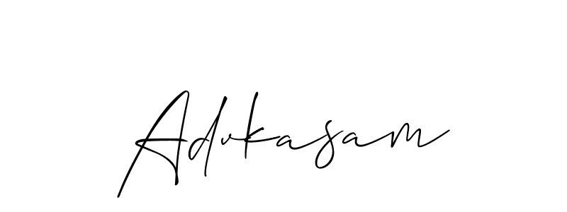 Also You can easily find your signature by using the search form. We will create Advkasam name handwritten signature images for you free of cost using Allison_Script sign style. Advkasam signature style 2 images and pictures png