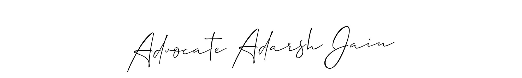Make a beautiful signature design for name Advocate Adarsh Jain. With this signature (Allison_Script) style, you can create a handwritten signature for free. Advocate Adarsh Jain signature style 2 images and pictures png