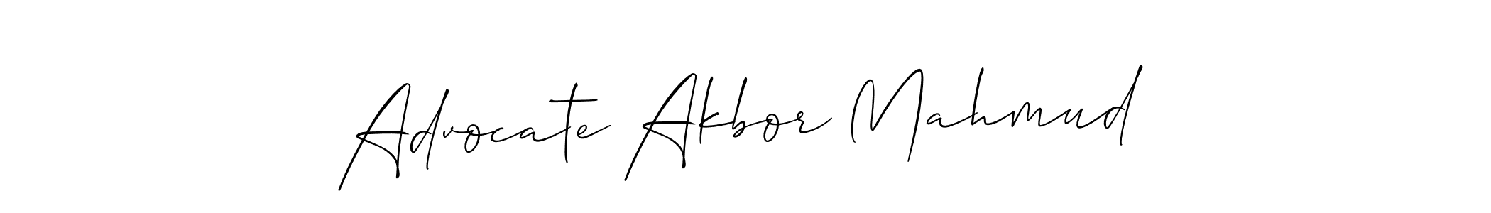 How to make Advocate Akbor Mahmud signature? Allison_Script is a professional autograph style. Create handwritten signature for Advocate Akbor Mahmud name. Advocate Akbor Mahmud signature style 2 images and pictures png