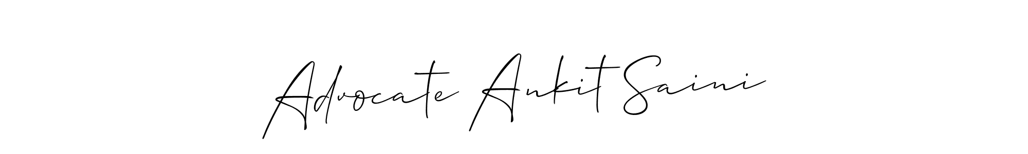 Similarly Allison_Script is the best handwritten signature design. Signature creator online .You can use it as an online autograph creator for name Advocate Ankit Saini. Advocate Ankit Saini signature style 2 images and pictures png