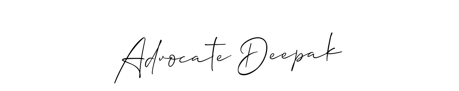 You should practise on your own different ways (Allison_Script) to write your name (Advocate Deepak) in signature. don't let someone else do it for you. Advocate Deepak signature style 2 images and pictures png