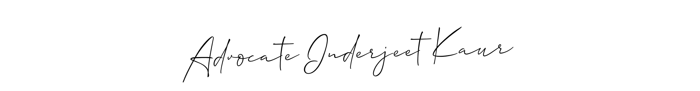 Make a beautiful signature design for name Advocate Inderjeet Kaur. Use this online signature maker to create a handwritten signature for free. Advocate Inderjeet Kaur signature style 2 images and pictures png