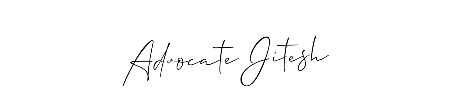 How to make Advocate Jitesh signature? Allison_Script is a professional autograph style. Create handwritten signature for Advocate Jitesh name. Advocate Jitesh signature style 2 images and pictures png